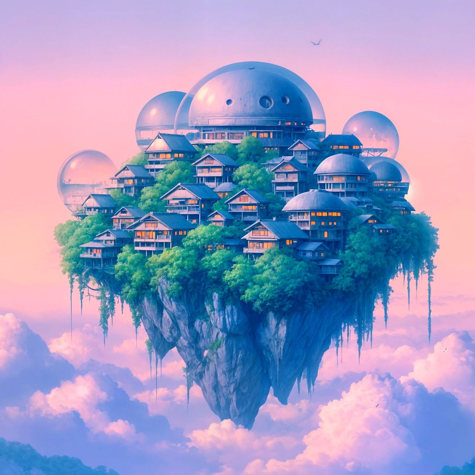 A cheerier floating island