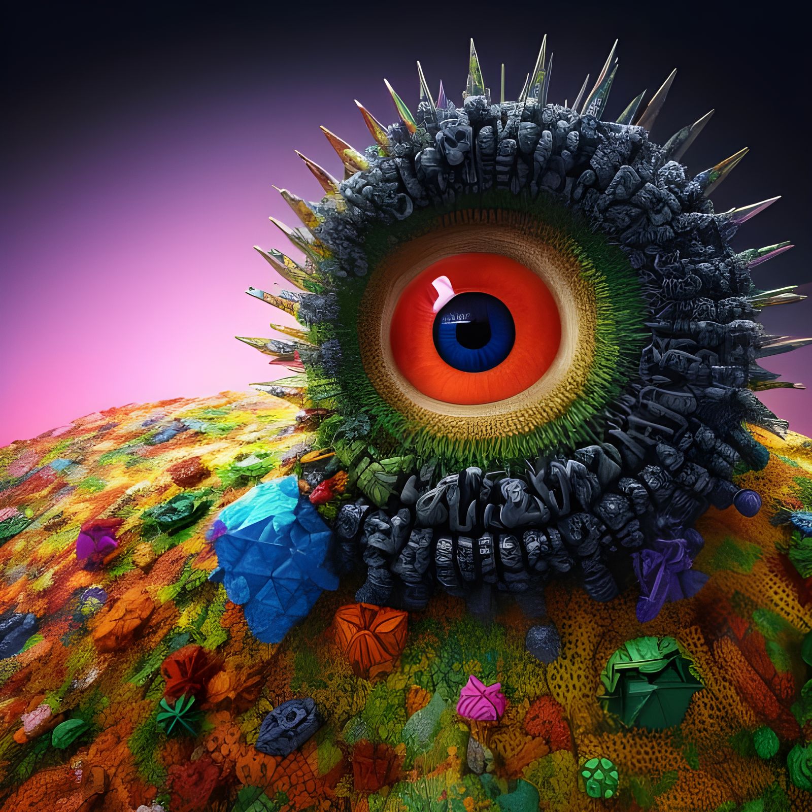 hyper detailed elaborate, colorful origami eye The IPA or In...