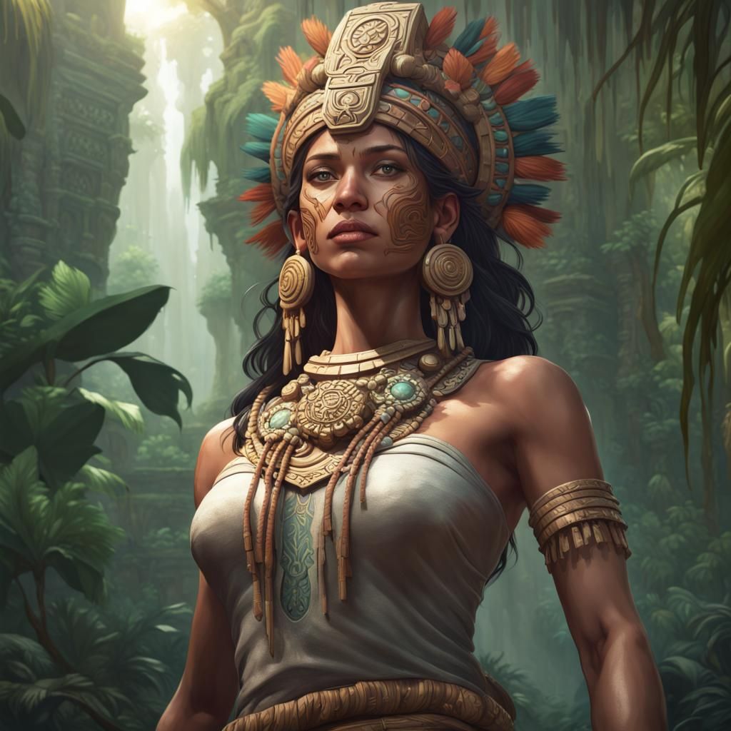 Mayan princess - AI Generated Artwork - NightCafe Creator