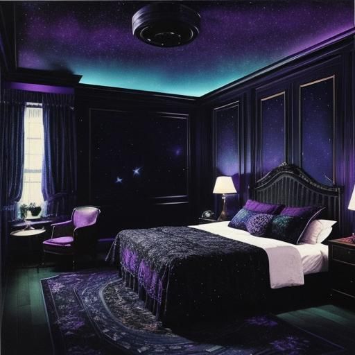 night sky-hued kid’s cloyingly sentimental hideaway bedroom ...