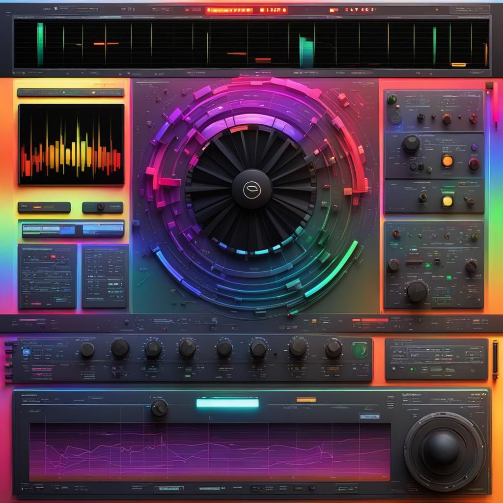 A music and audio spectrum vibration MOD tracker interface, computer