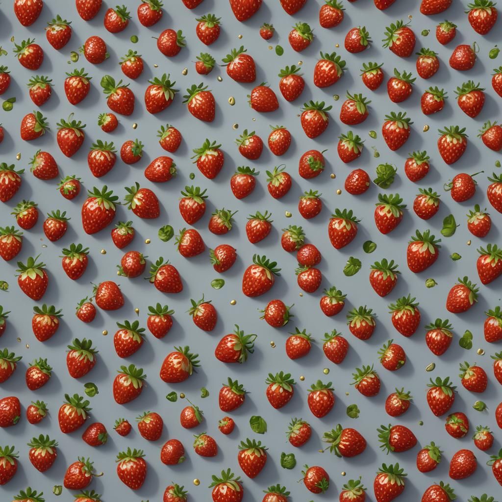 a cute baby strawberry with a little face