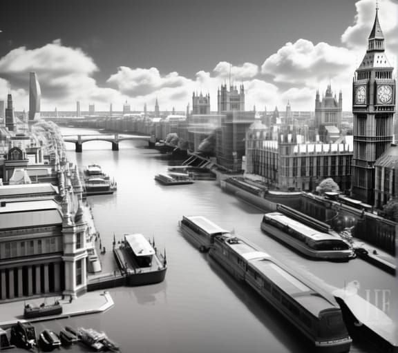 Black and white London