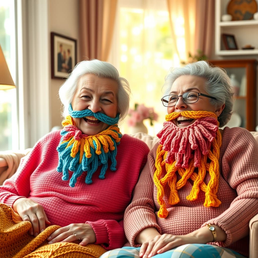 Who Said Knitting Club Is Boring? (Happy World Beard Day)  by @Sometimes Witchy