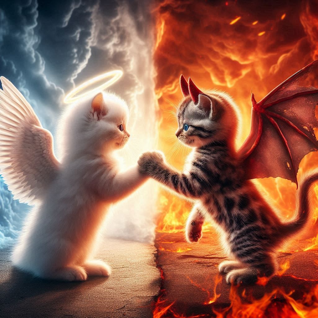 Angel and Demon Kittens