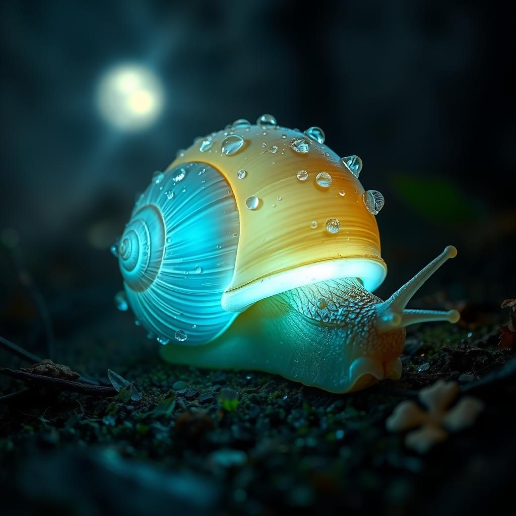 a glowing snail  by @undefined
