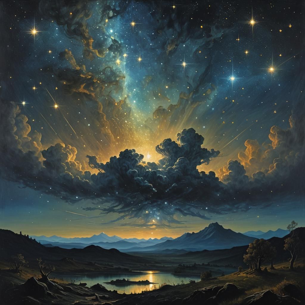 Night sky full of glowing stars  by @nonaivo