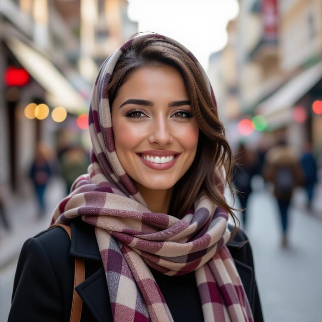 Lion with Human Face in Fur Coat