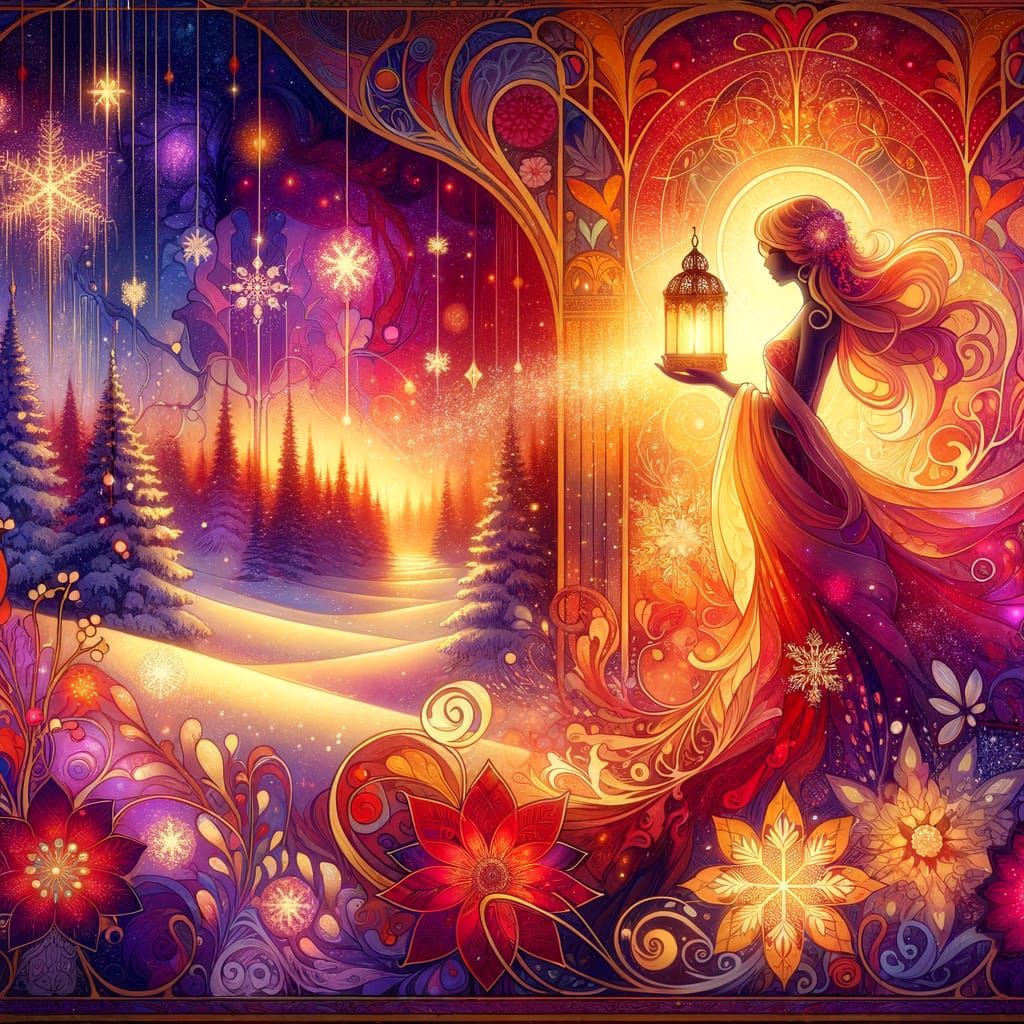 Art Nouveau Winter wonderland