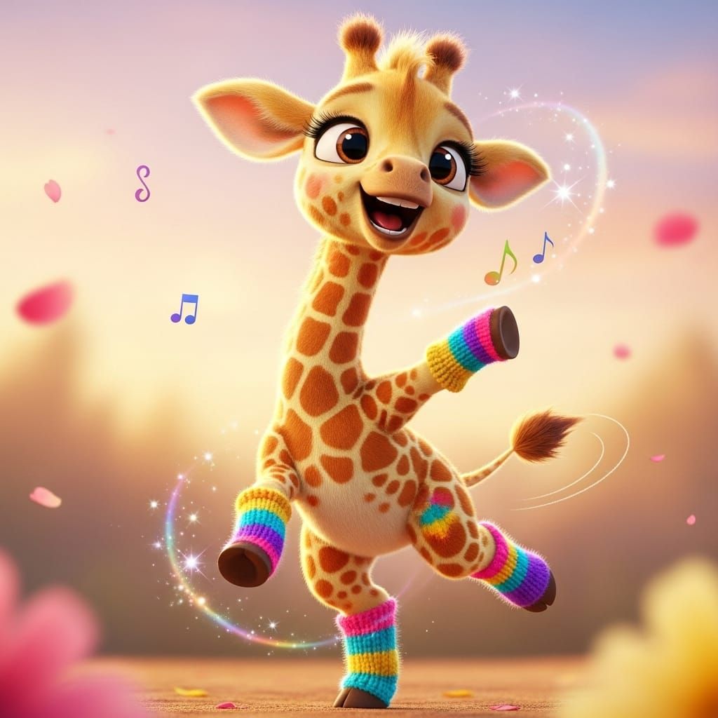 Baby Giraffe's Little Dance