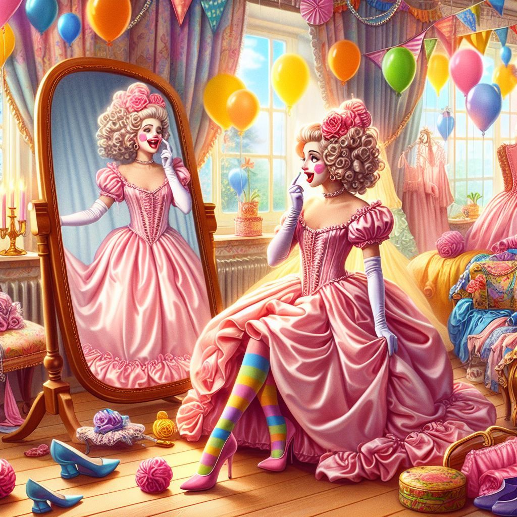 APRIL FOOLS DAY JOKING FUNNY PRANKS - POMPÖÖS Couture Living in a Satin Wonderland of Sissy Satin Dresses, Sissy Satin G...