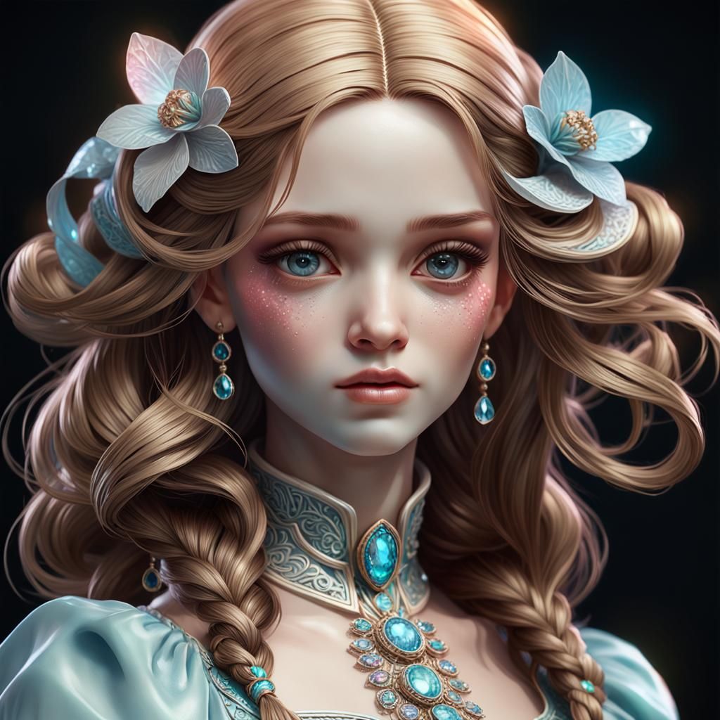 Crystal porcelain-skinned doll