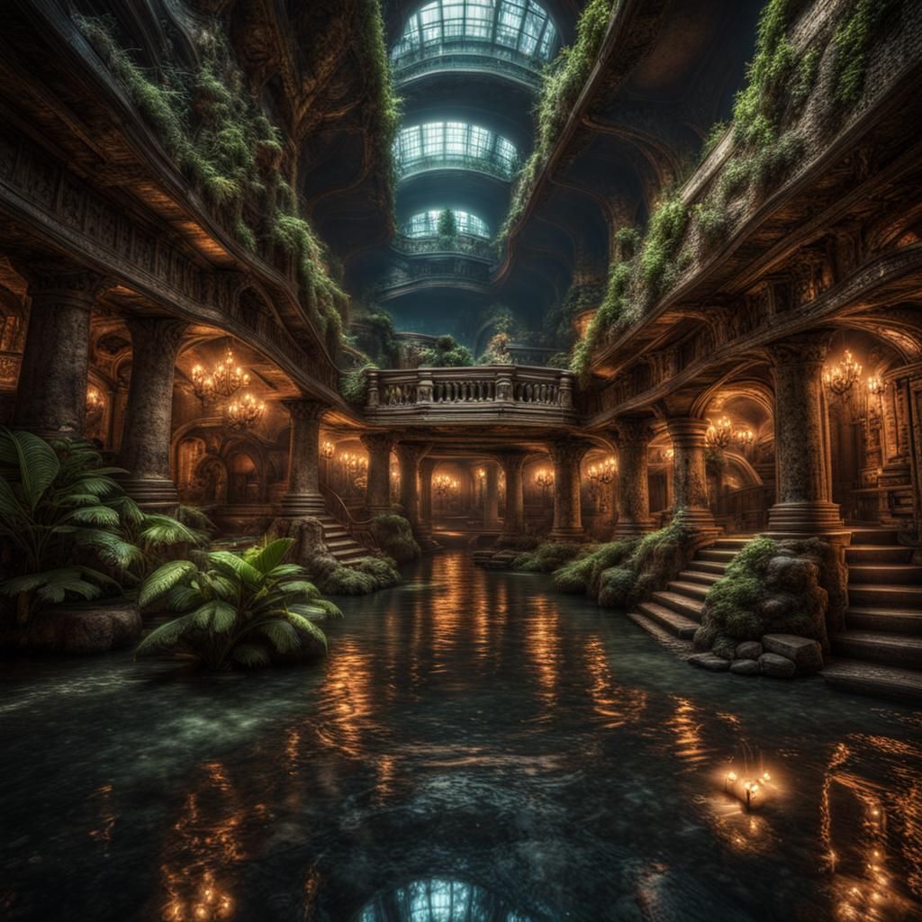 Underground paradise city  by @Handwing