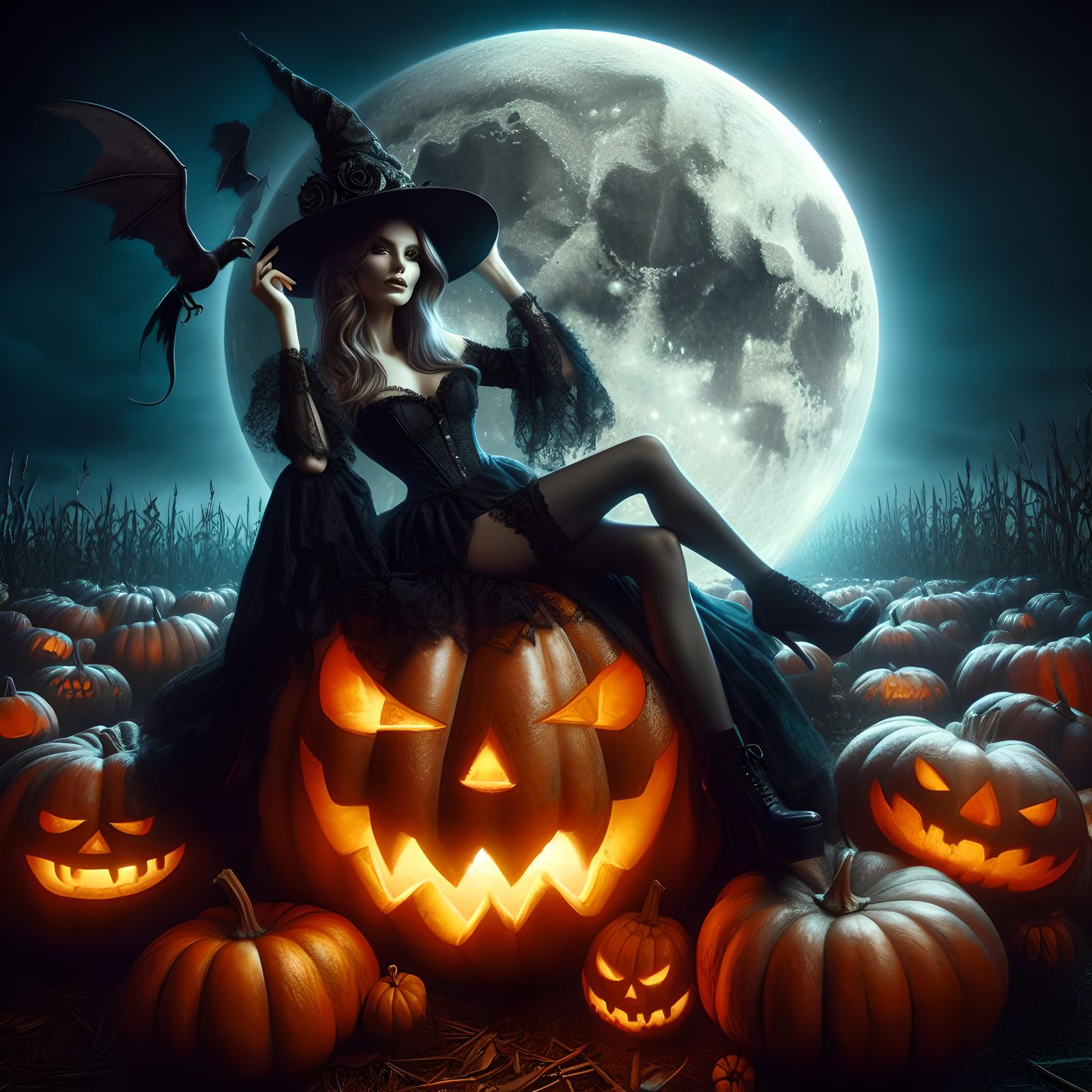 Witch In The Pumpkin Patch #2