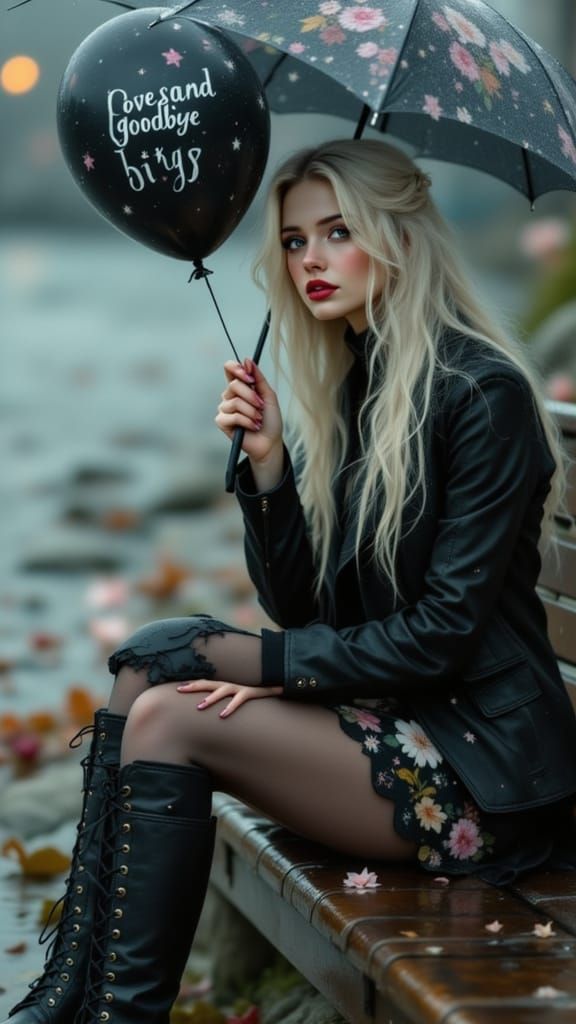 <lora:Pre Raphaelite woman:1.0> a pre Raphaelite lonely devastated long  white 
blonde hair woman with sad eyes and tears on her face. She i...