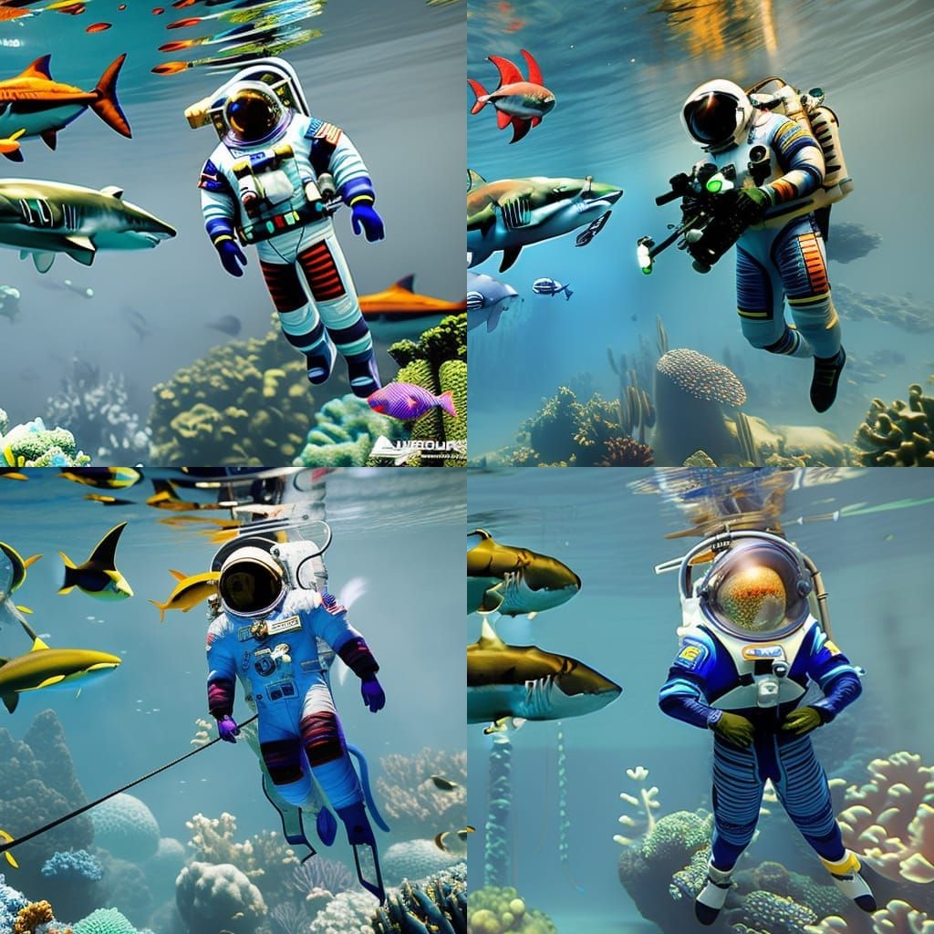 Astronaut in the ocean