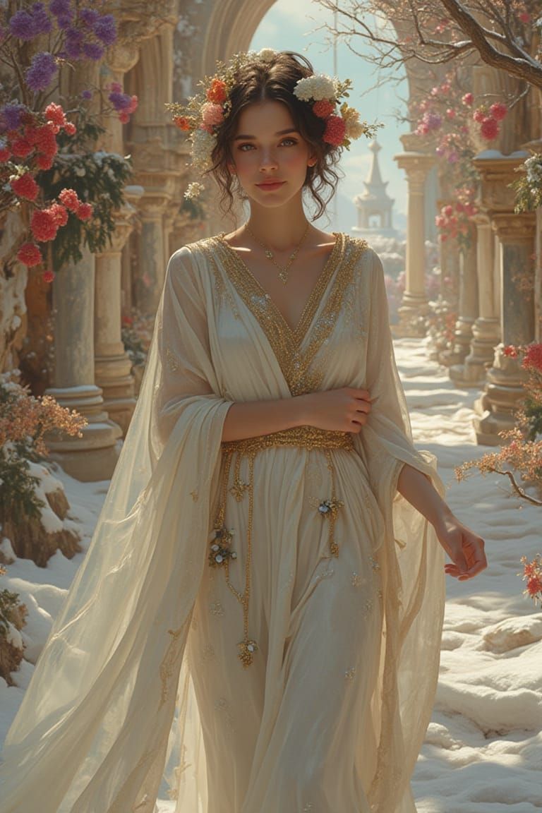 A woman in a Pixomeda style