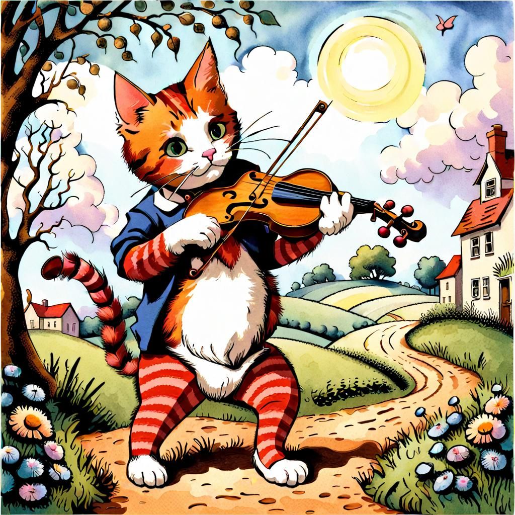 Hey Diddle, Diddle,
The Cat and the Fiddle
  by @Melissa