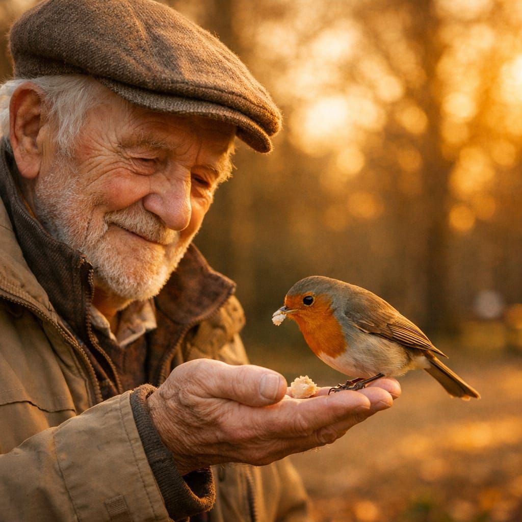man and robin   by @Sandra Al