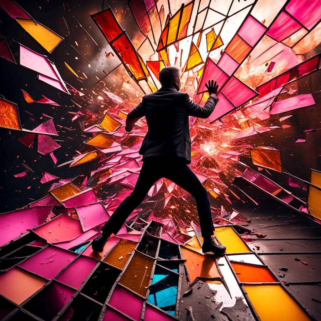 Explosion in Stained Glass  by @Crispy Bess