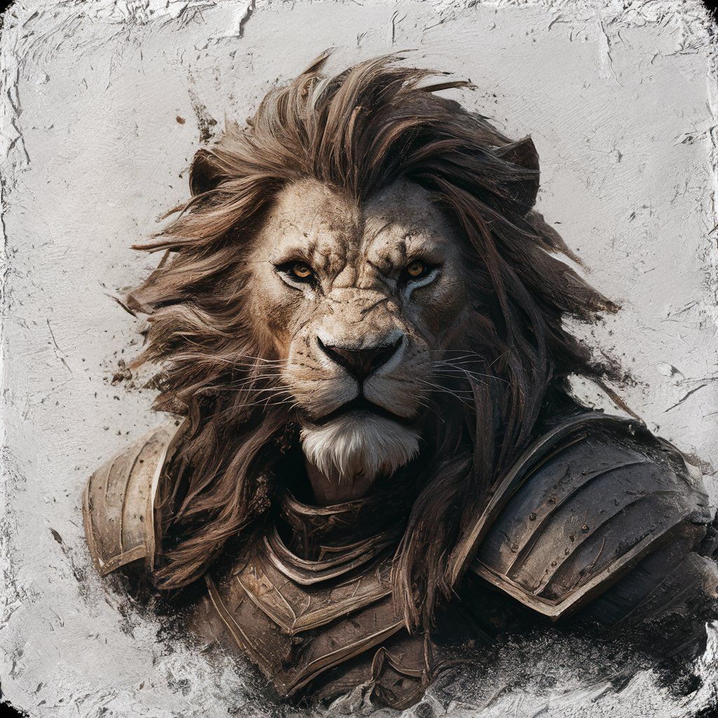 Lion warrior portrait