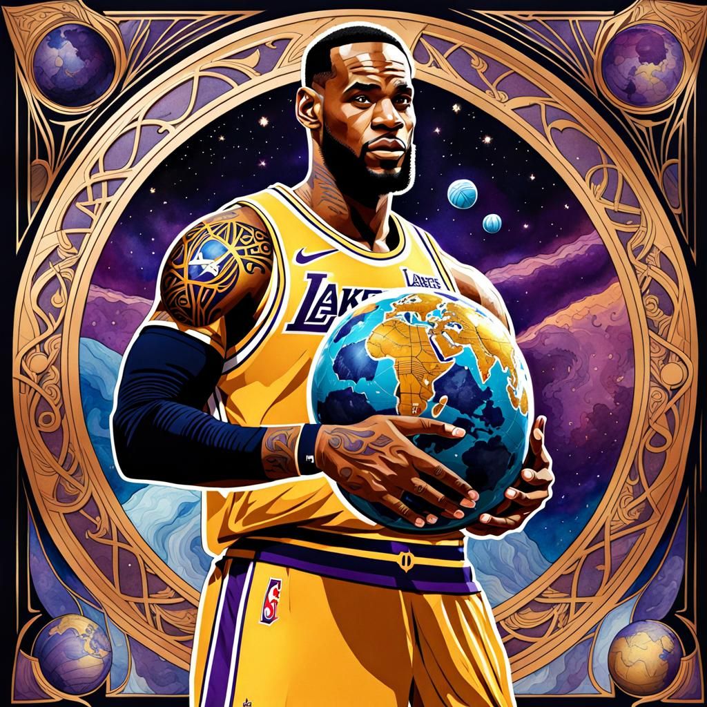 Intergalatic LeBron - AI Generated Artwork - NightCafe Creator