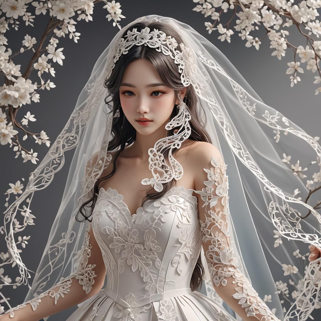  bridal veil flowing in the wind 