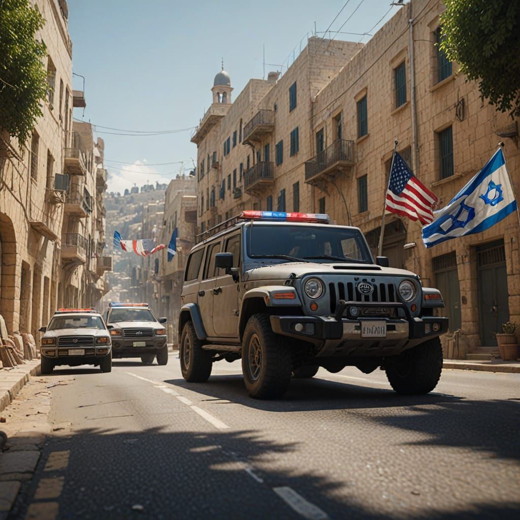 US Presidential Motorcade Enters Jerusalem in a Vibrant, Cin...