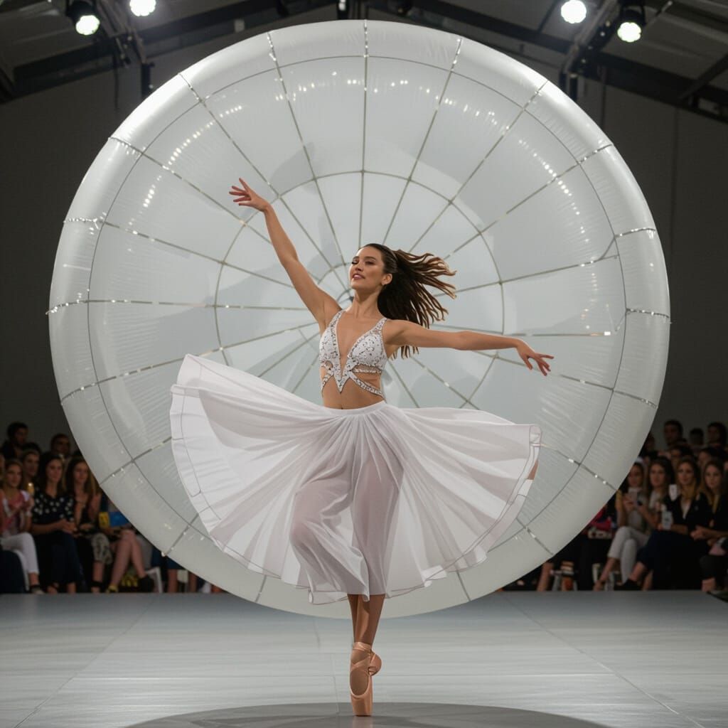 Hot Air Balloon with Dancing Girl