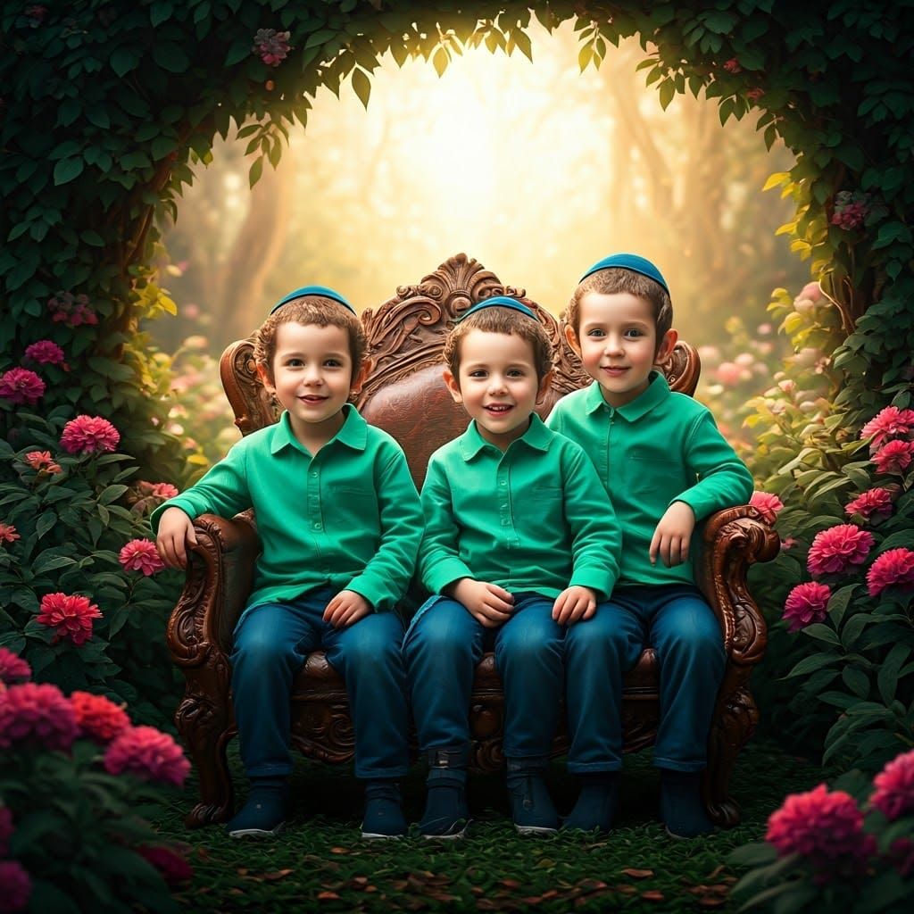 ילדים בגינה