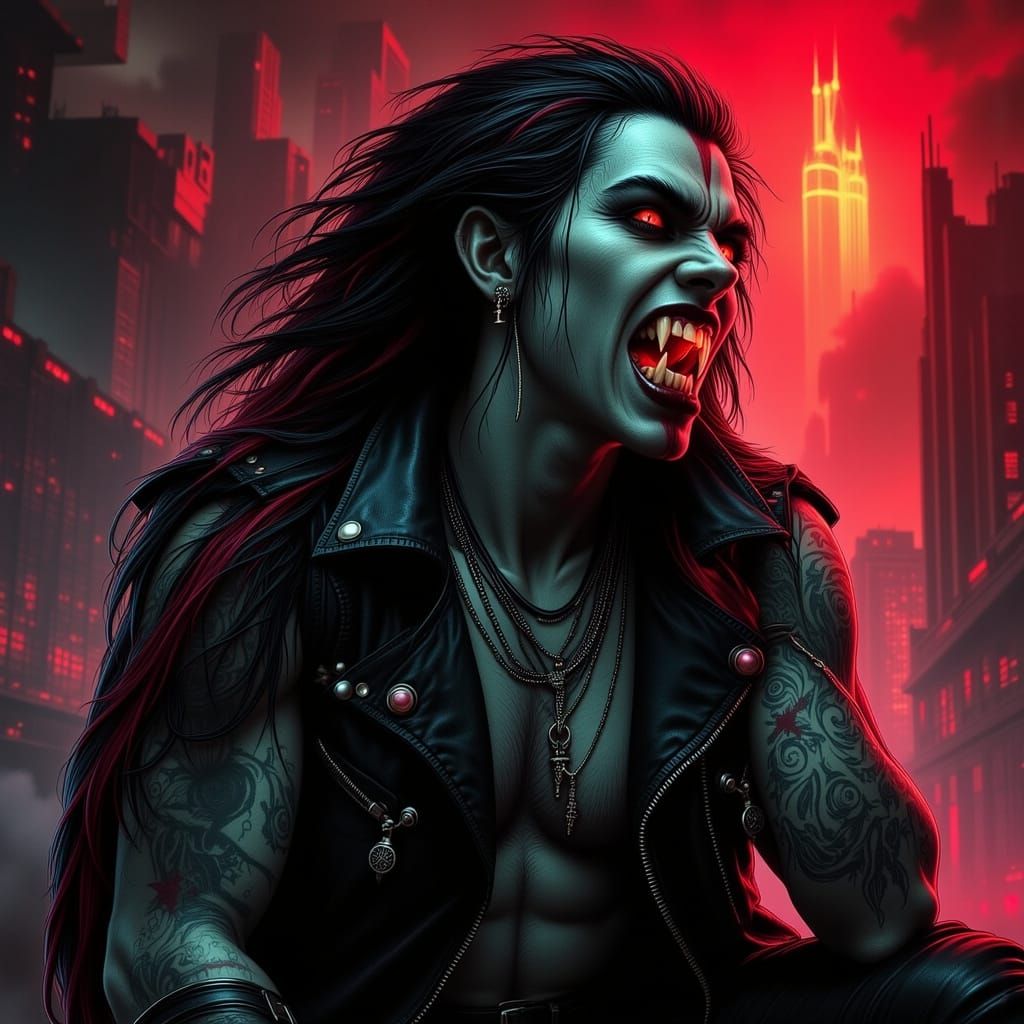 <lora:GothipunkVampsFLUX:1.0> <lora:Abstract Horror:1.0> dark abstract surreal horror abstract horror gothic-punk vampir...