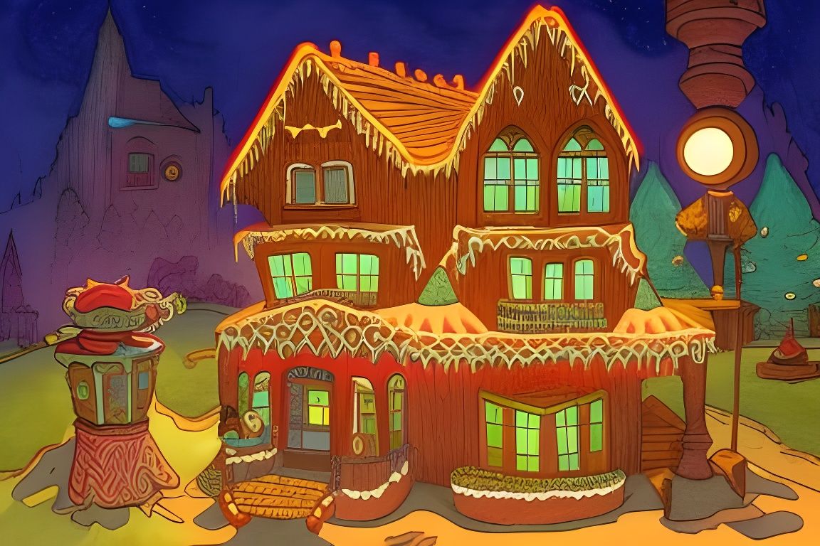 Storybook Gingerbread House AI Generated Artwork NightCafe Creator   OvwwDfBcn03DMP1wtctB  3  65har 2x 