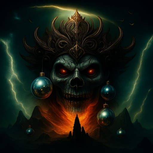 Dark Figure Gathers Lightning on Rooftop at Sunset