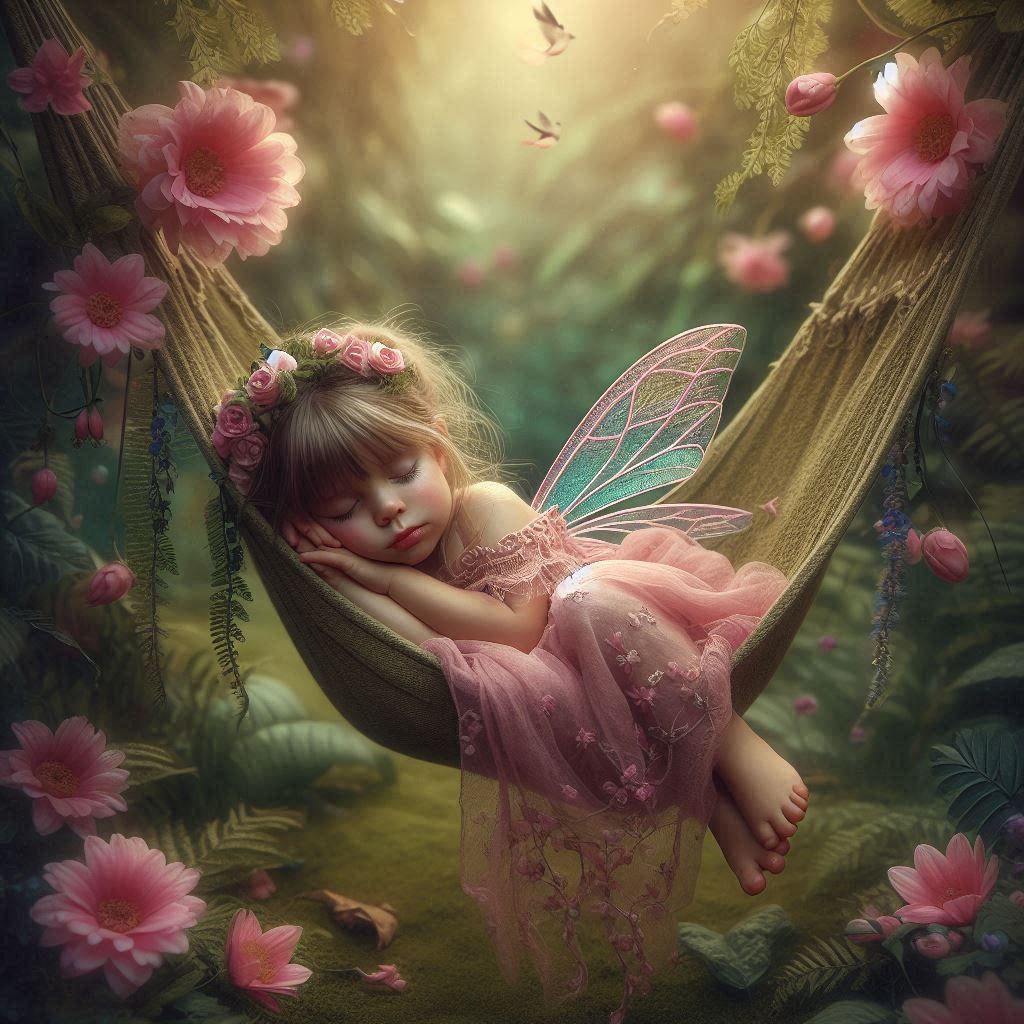 sleeping little fairy