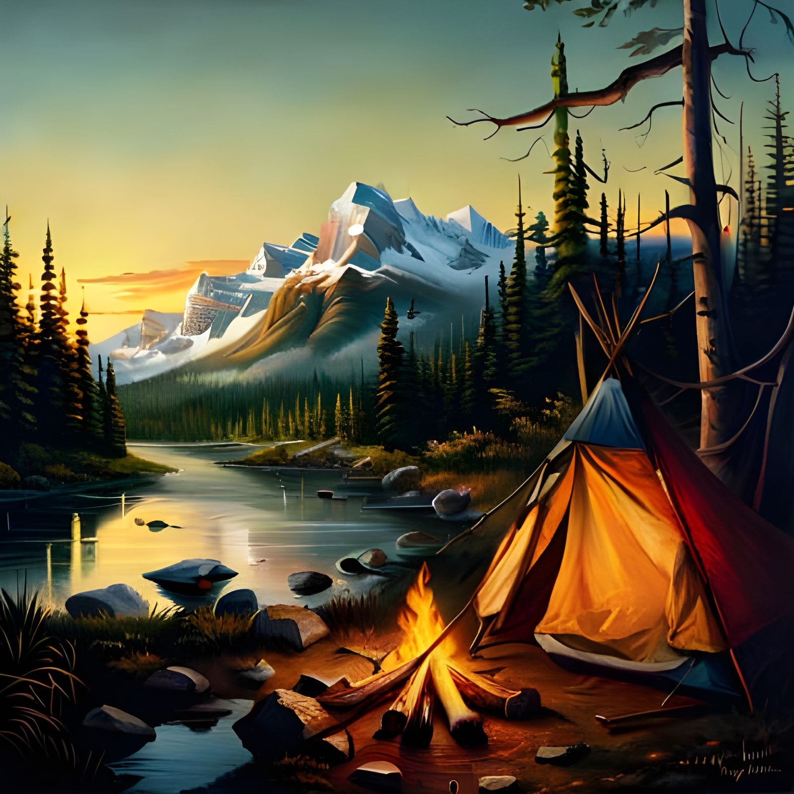 Campfire - AI Generated Artwork - NightCafe Creator