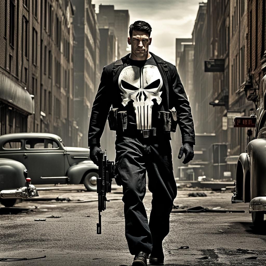 The Punisher in the 1940s. - AI Generated Artwork - NightCafe Creator