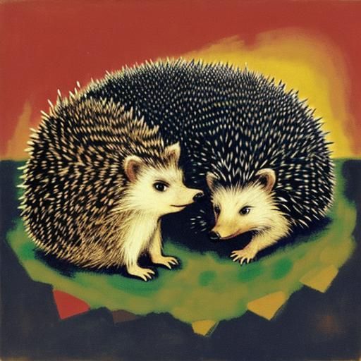 A hedgehog - a well-known miscreant - broke into a porcupine...