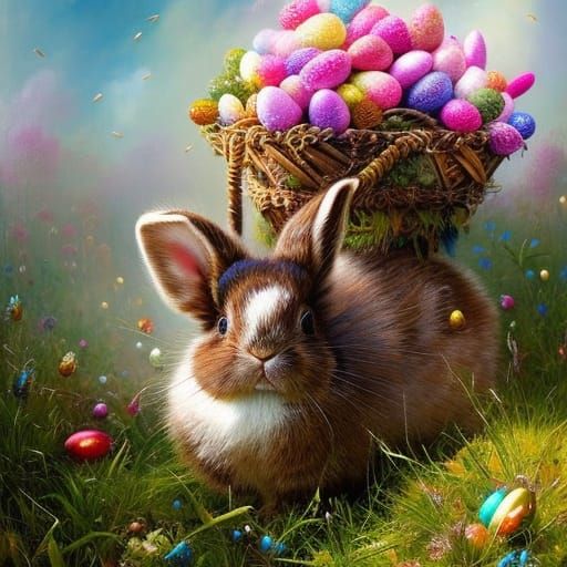 does-the-easter-bunny-lay-easter-eggs-ai-generated-artwork