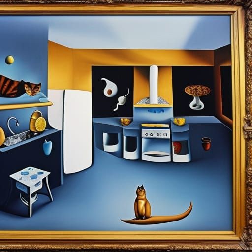 Kitchen of cat’s family