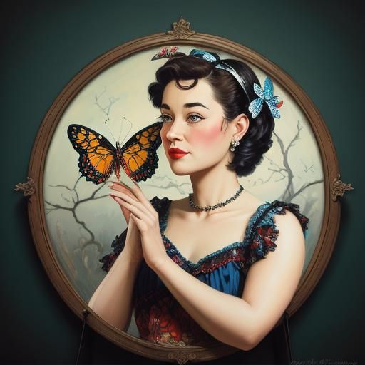 Butterfly woman