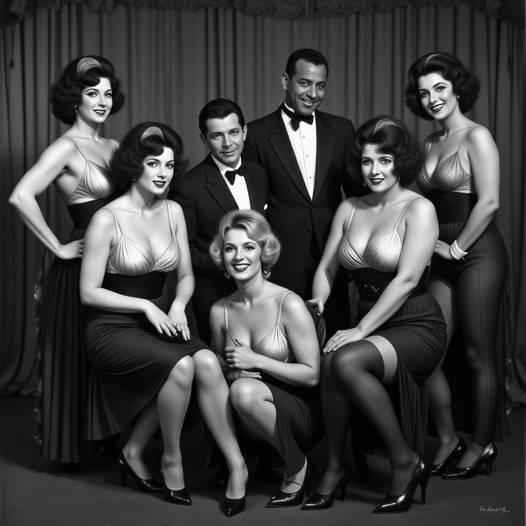 Ziegfeld Follies Performers in Classic Film Noir Style