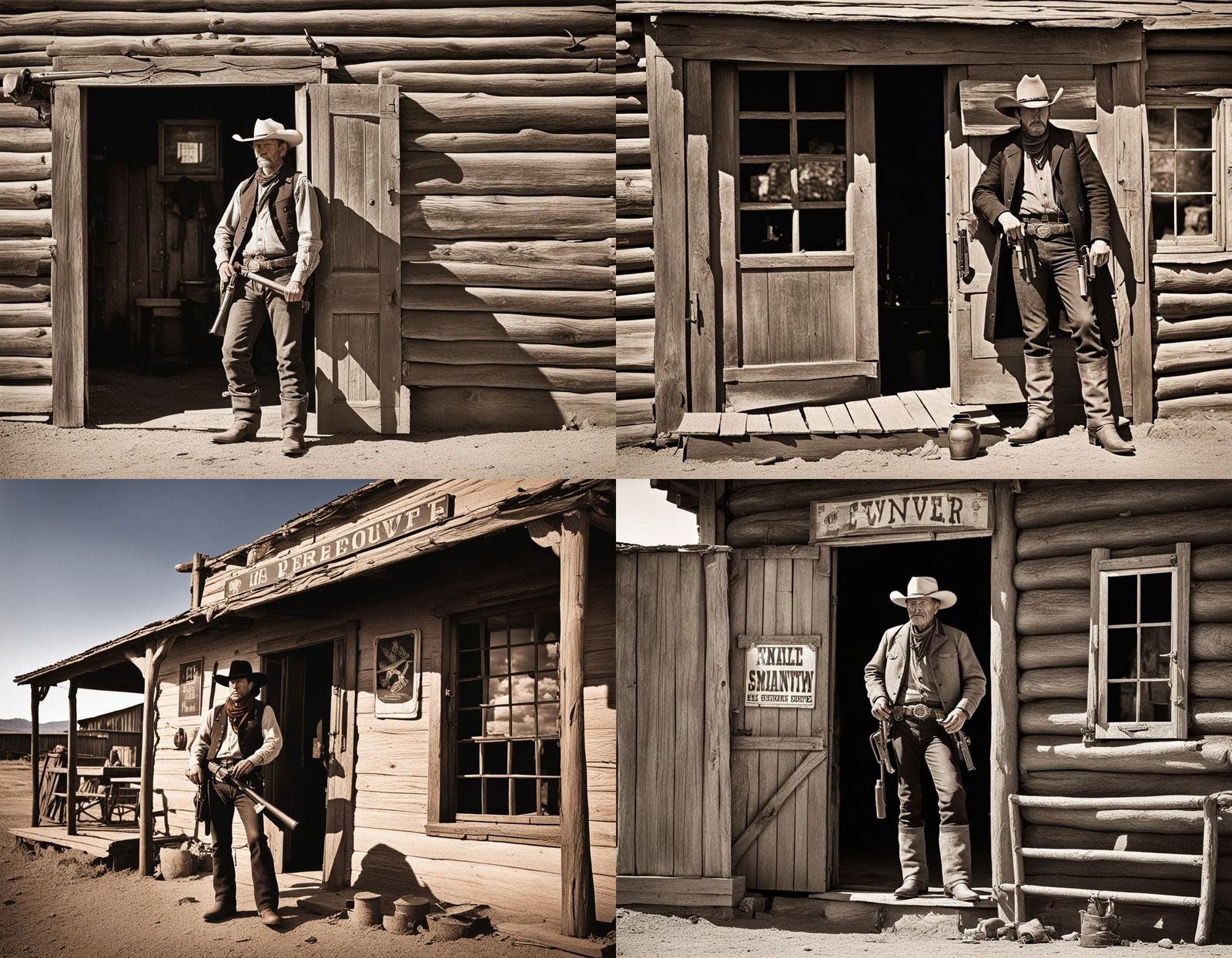 In front of a tavern in a small town in the western United S...