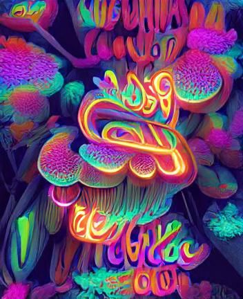 psychedelic beautiful neon