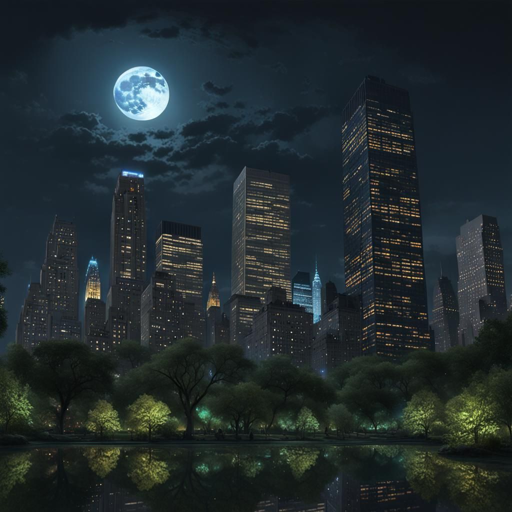 when the lights go down in the city AI Generated Artwork NightCafe