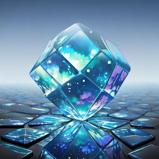 Glass bricks hexagons octagons pentagons ice triangles squares circles