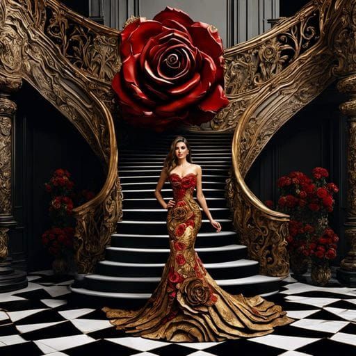 Flower inspired staircase