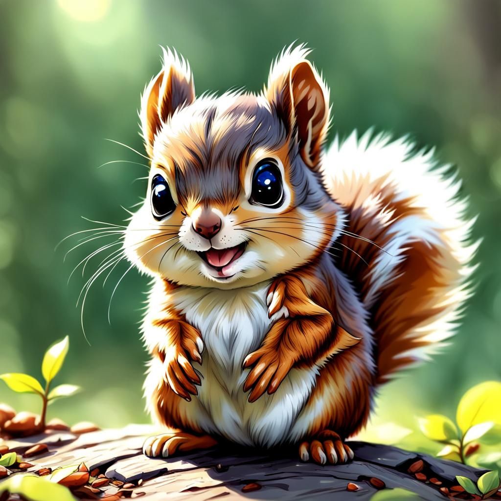 Adorable baby squirrel
