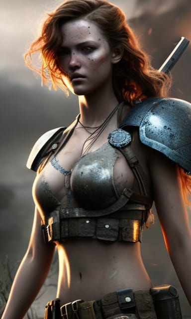 Post-Apocalyptic Warrior girl 328