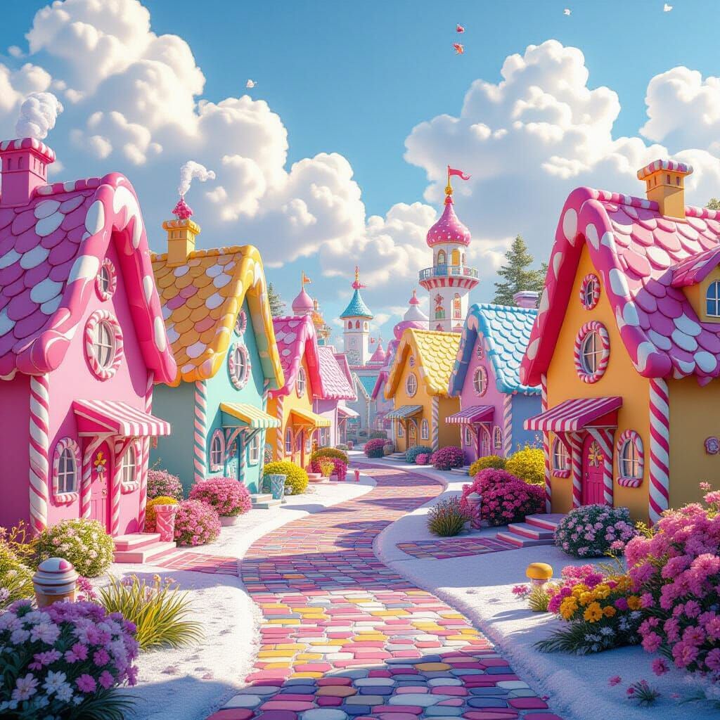 village de maisons cupcake Candy  by @Oliver63