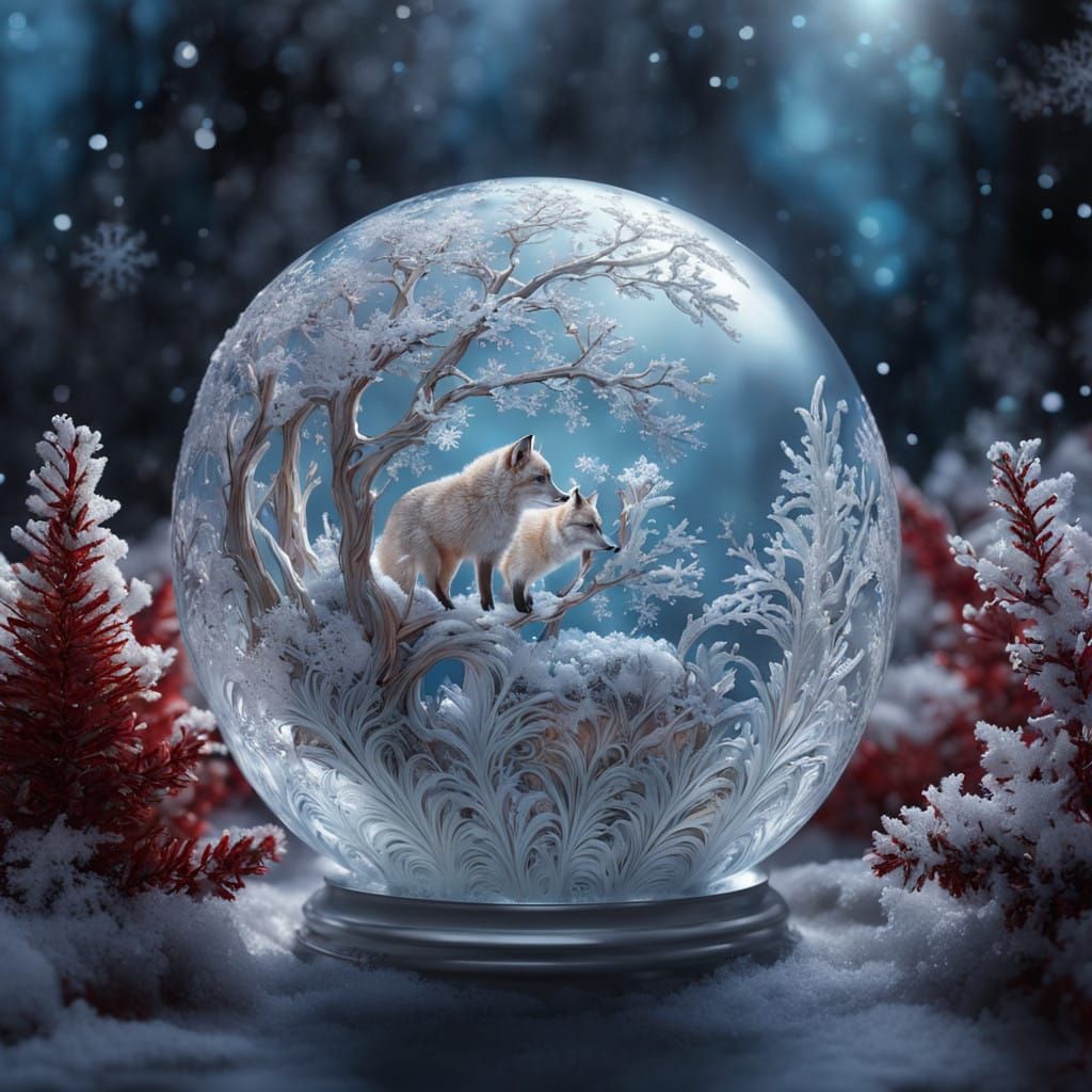 Winter glass sphere  by @Neverland